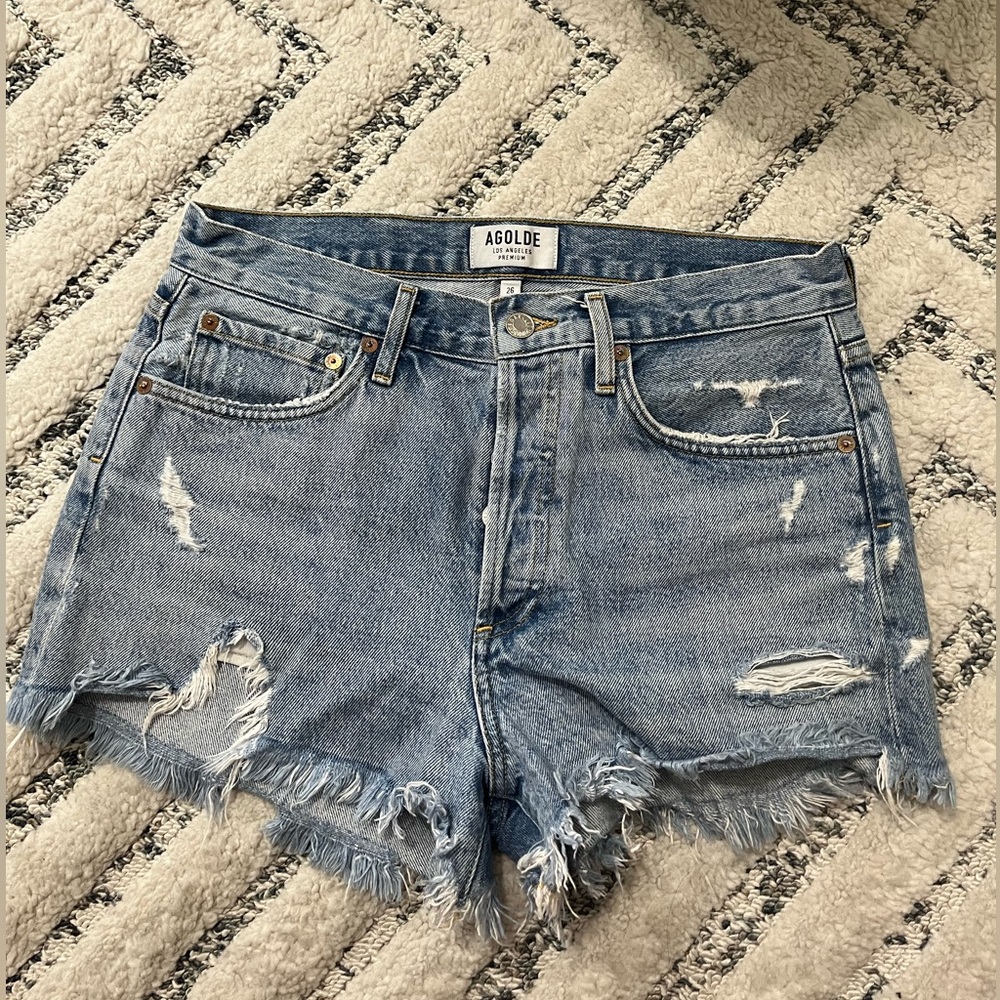 AGOLDE Parker Vintage Cut Off Denim Short